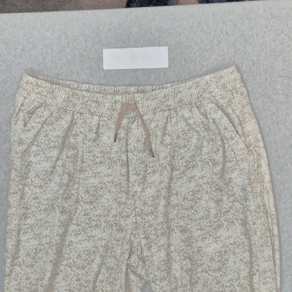 Athleta Women Activewear Pants 2X Beige Jogger Geometric Sweatpants Farallon - Picture 7 of 13